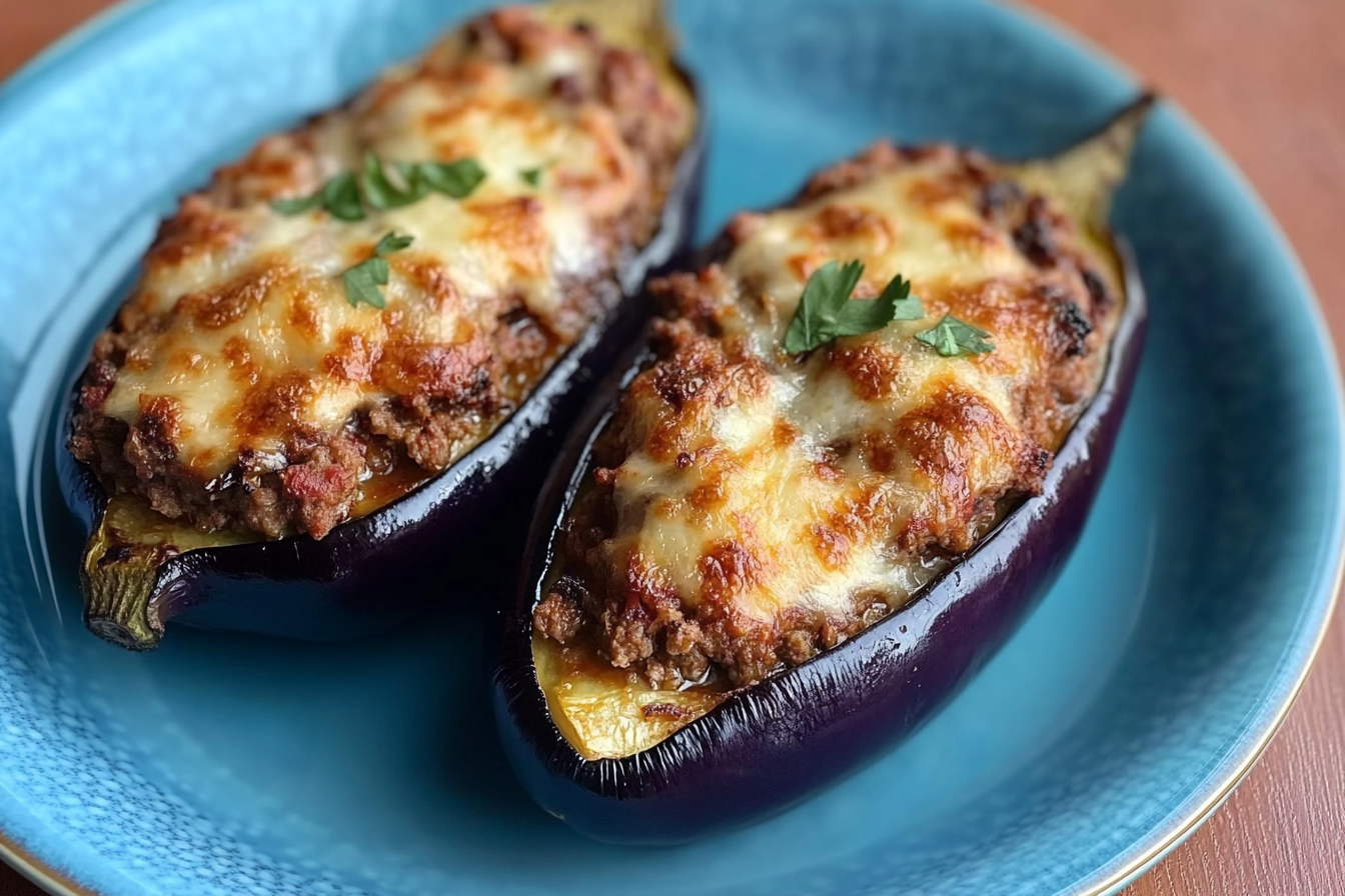 Aubergines farcies à la viande