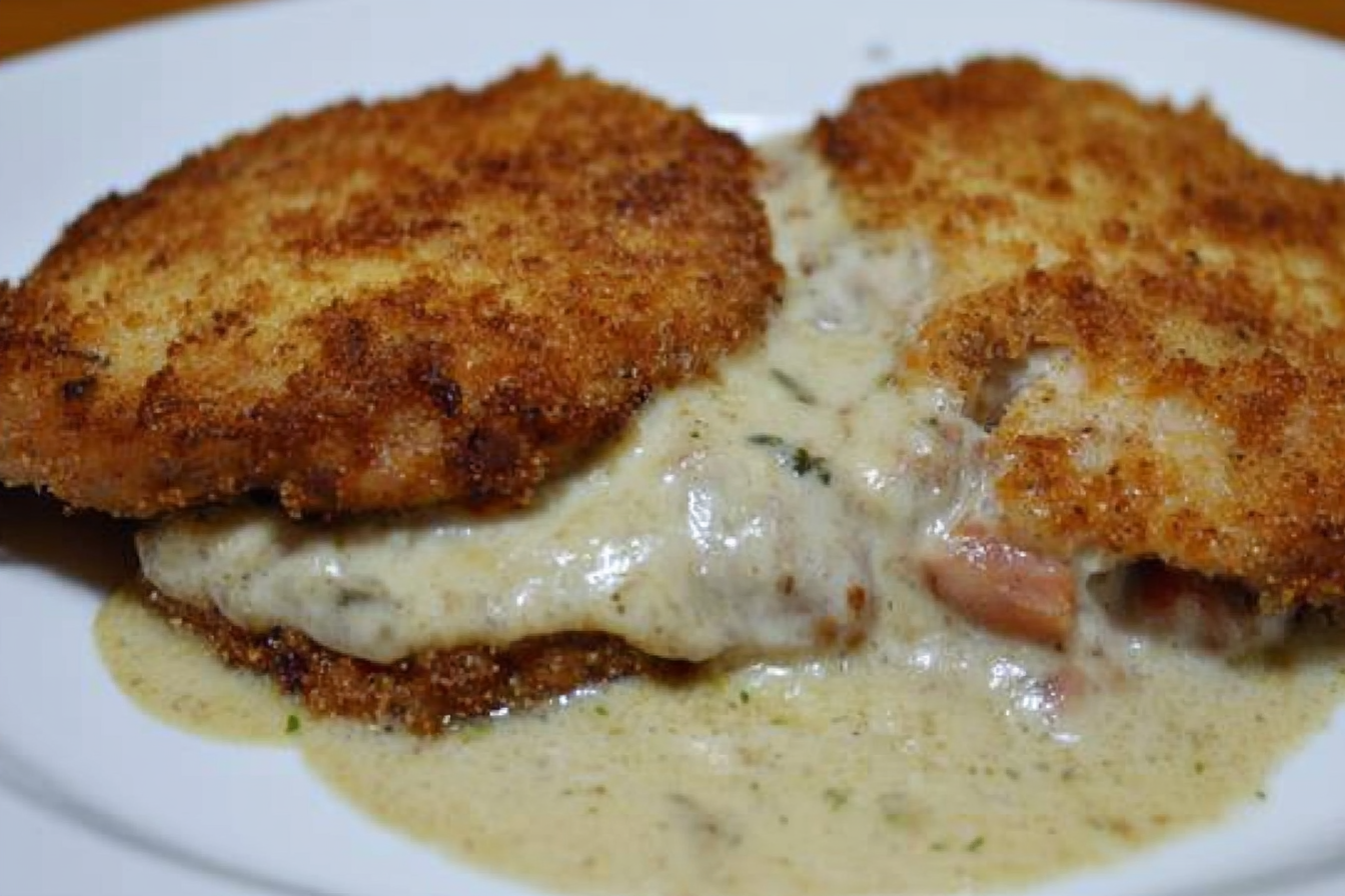Cachopo de lomo aux champignons