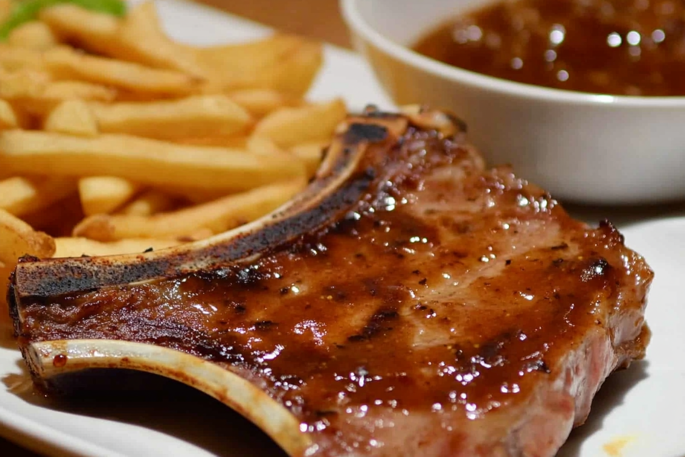 Chuletón de ternera barbacoa express