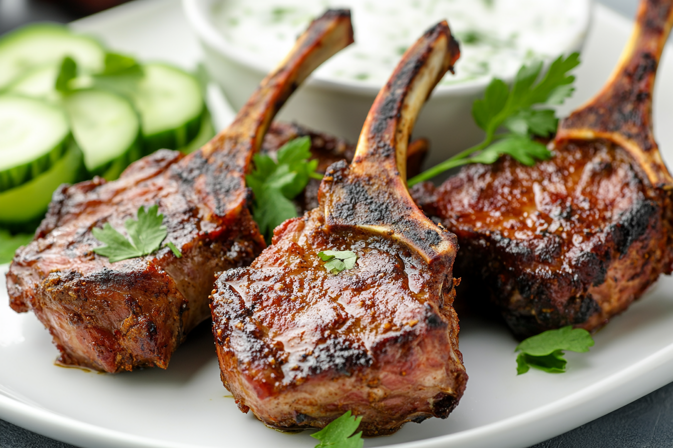Côtelettes d'agneau au cari