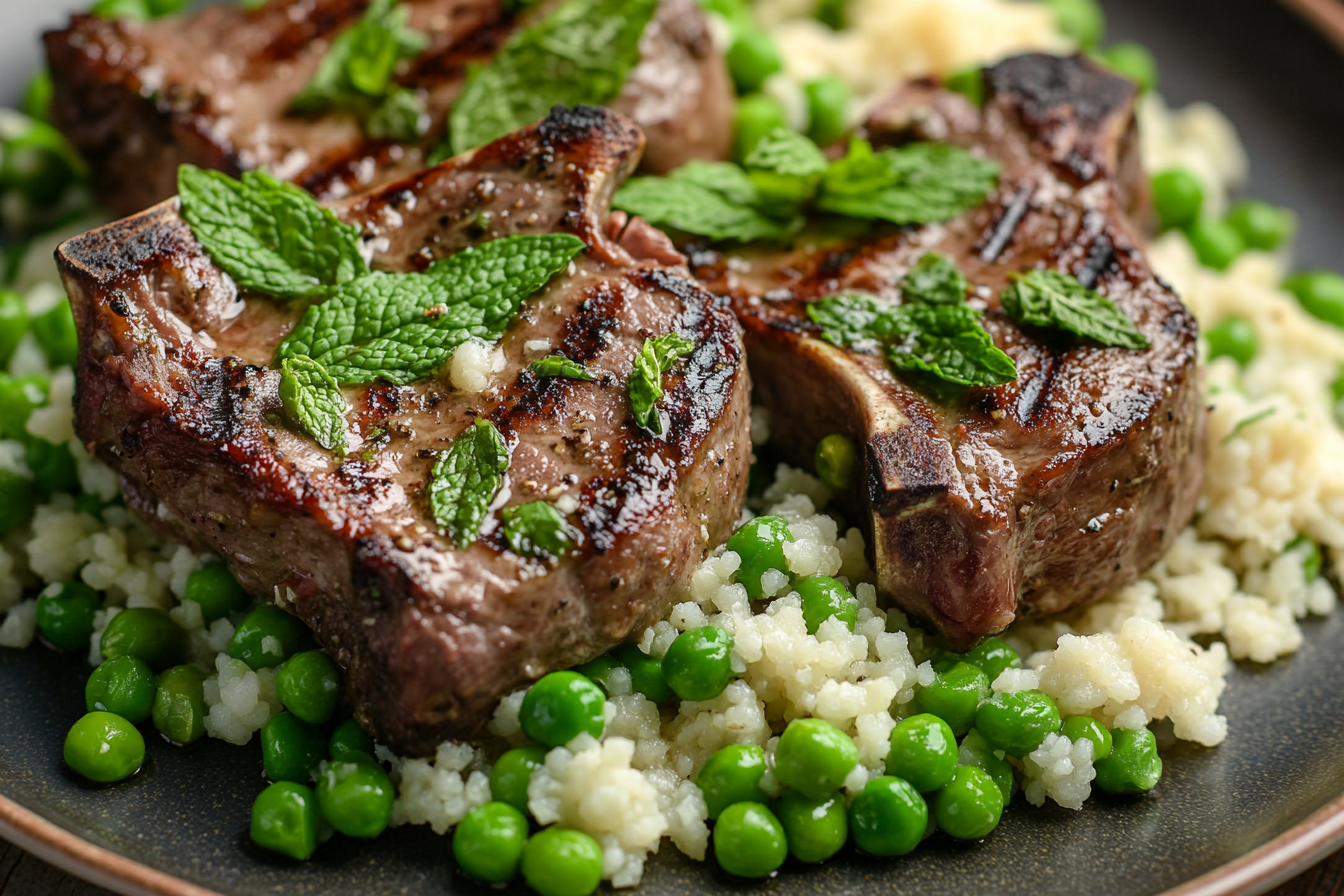 Côtelettes d'agneau au couscous