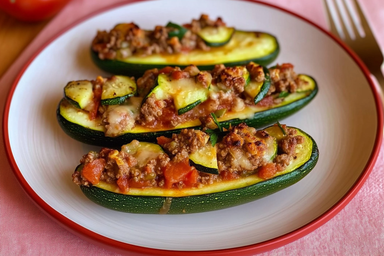 Courgettes farcies à la viande