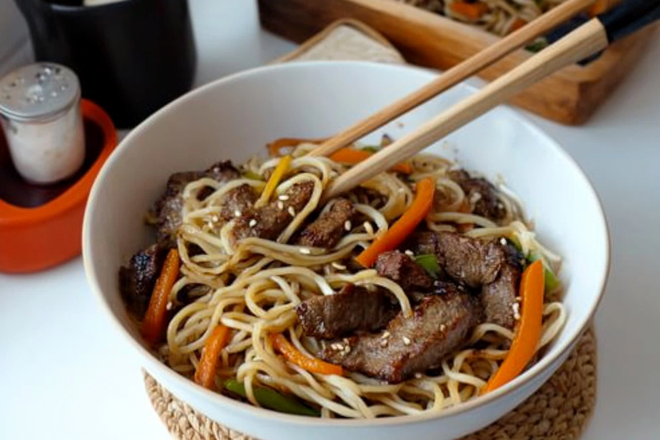 Fideos chinos à la viande