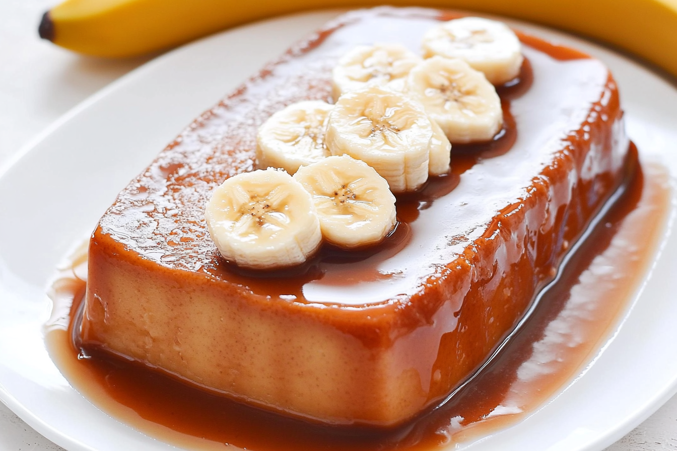 Flan crémeux au banane