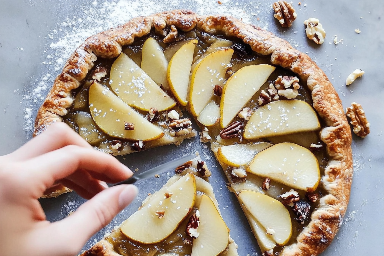 Galette de poires et noix