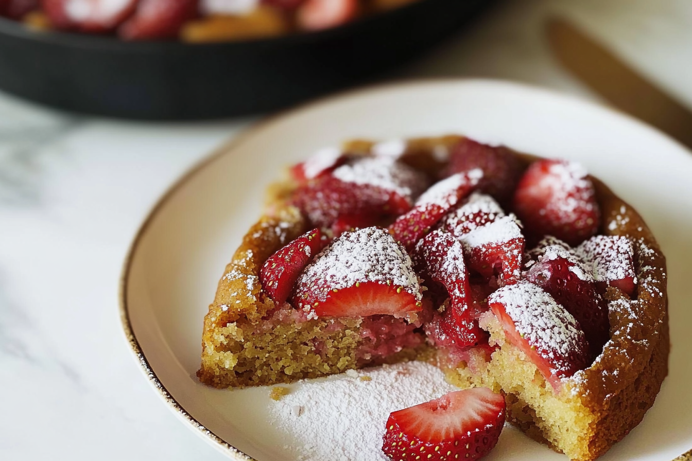 Gâteau aux fraises moelleux