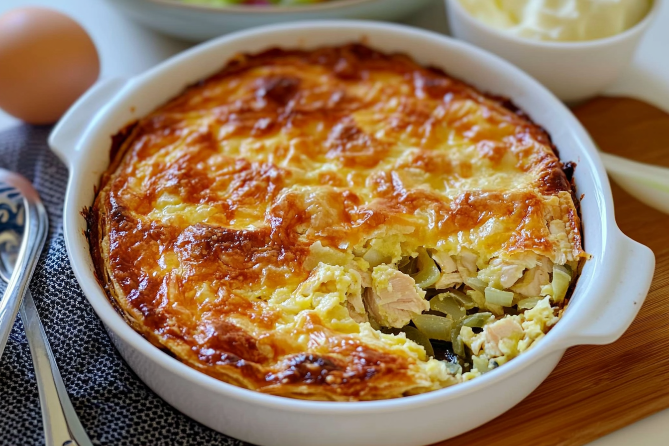 Gâteau de poulet et oignon