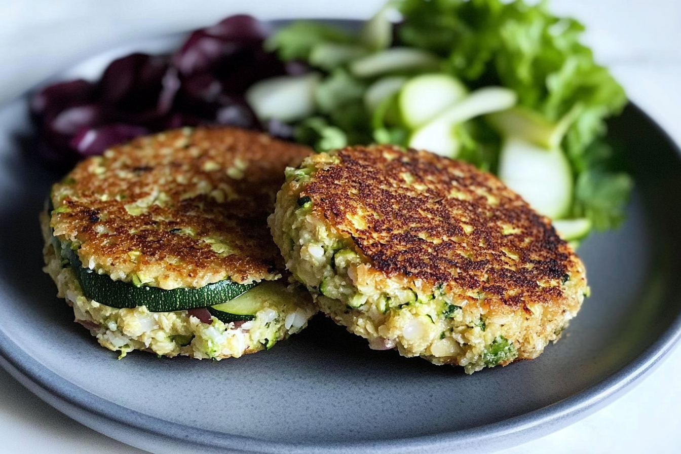 Hamburgers d'avoine et courgette