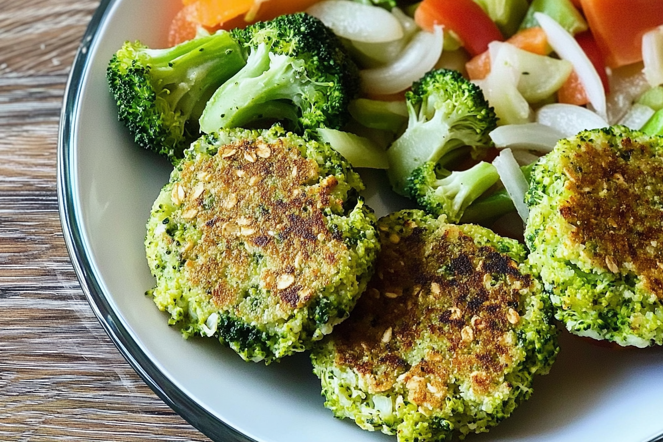 Hamburgers de brocoli et haricots blancs