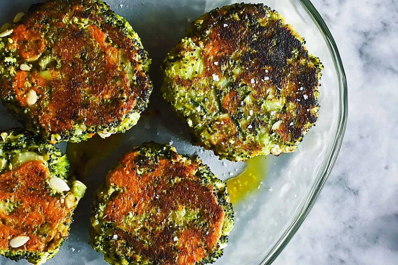 Hamburgers de brocoli et légumes