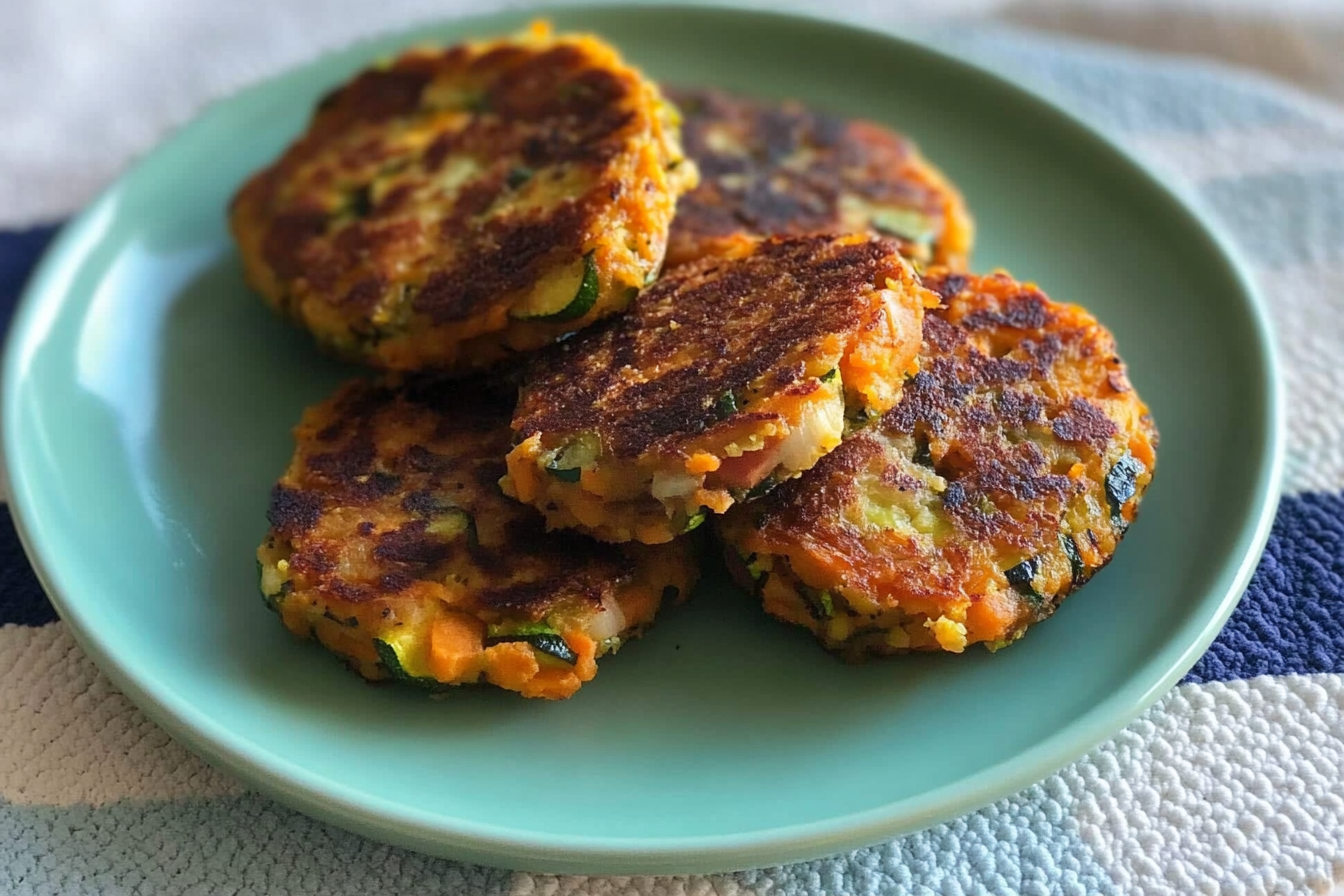 Hamburgers de courgette et patate douce