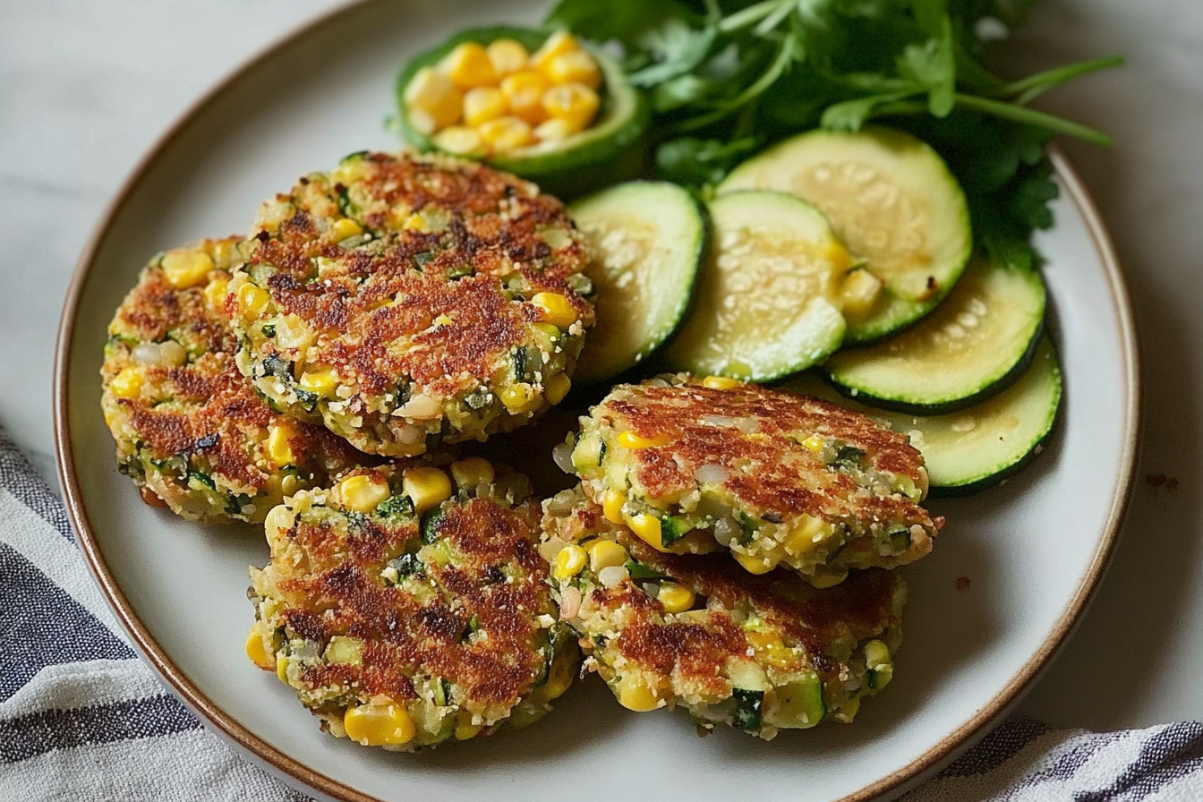 Hamburgers de courgettes et lentilles