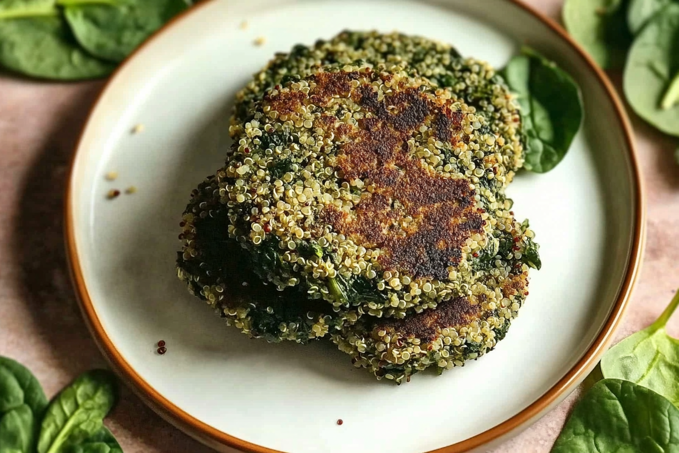 Hamburgers de quinoa et épinards
