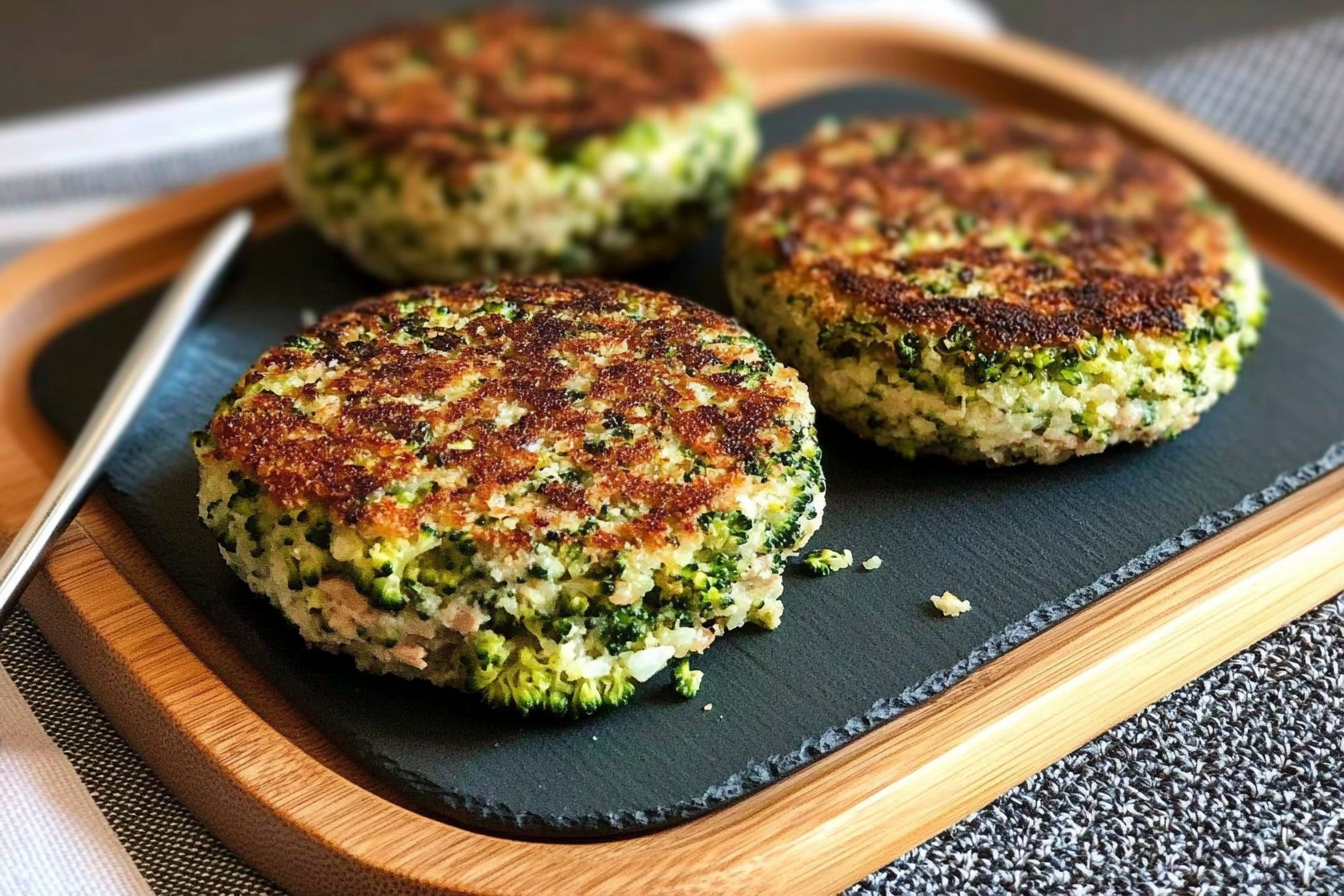 Hamburgers de thon et brocoli