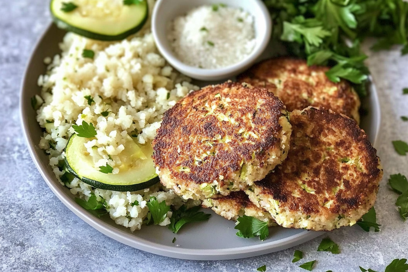 Hamburgers de thon et courgette
