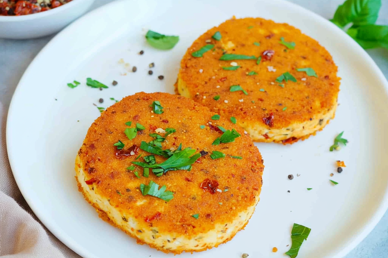 Hamburgers de tofu et tomates sèches