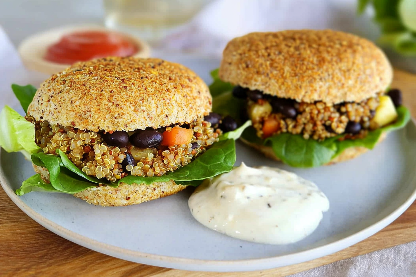 Hamburgers végétariens à la quinoa