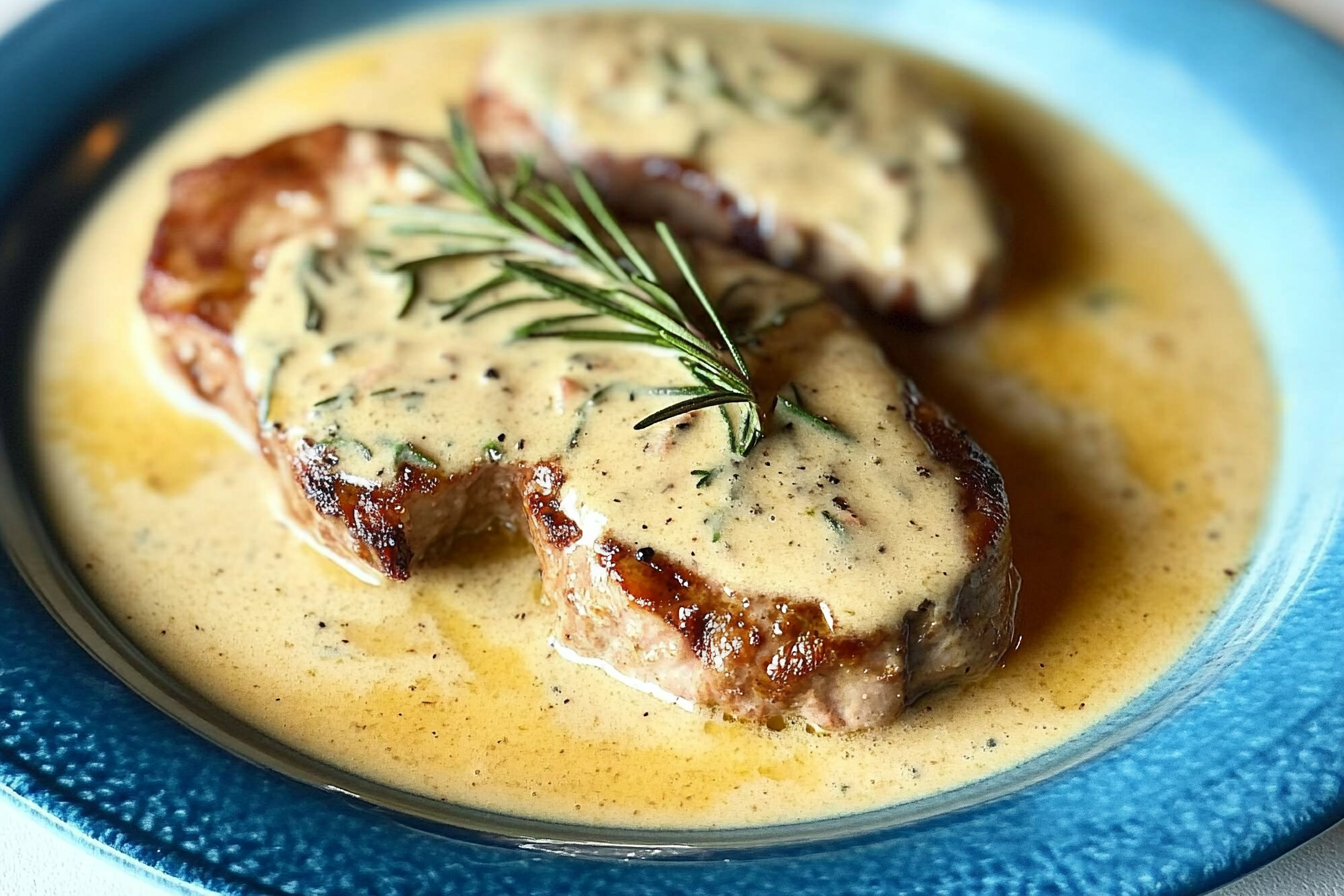 Lomo de cerdo à la moutarde