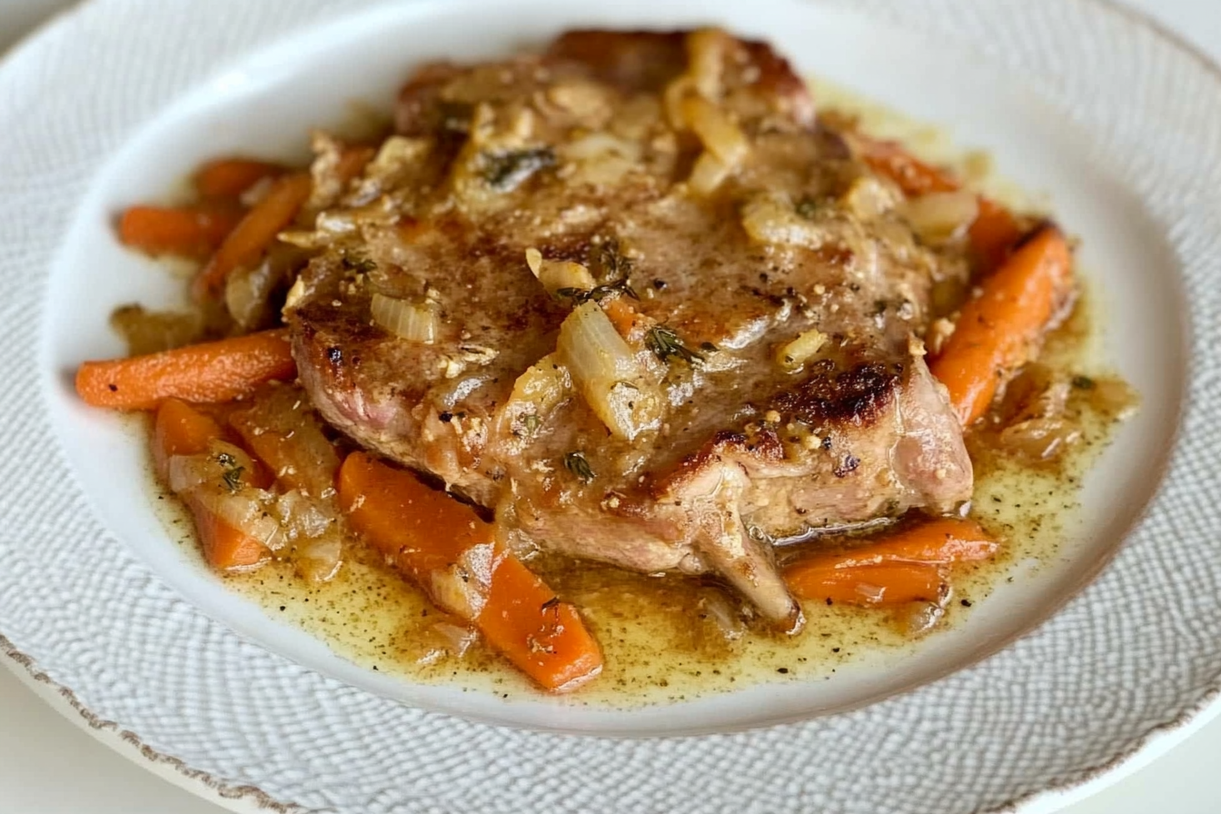 Lomo de cerdo aux carottes