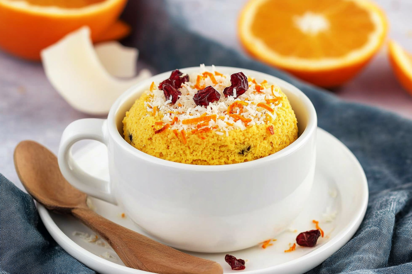Mugcake à l'orange et coco