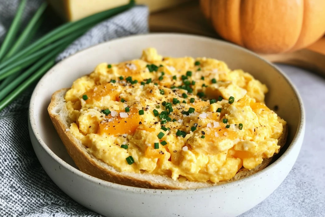 Œufs brouillés crémeux à la courge