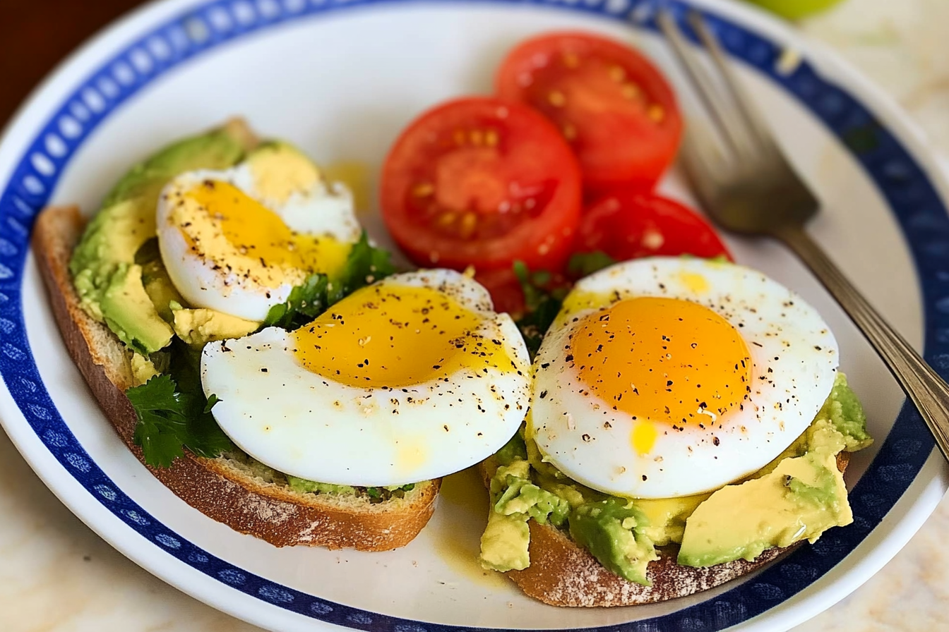 Oeufs avocat et tomate