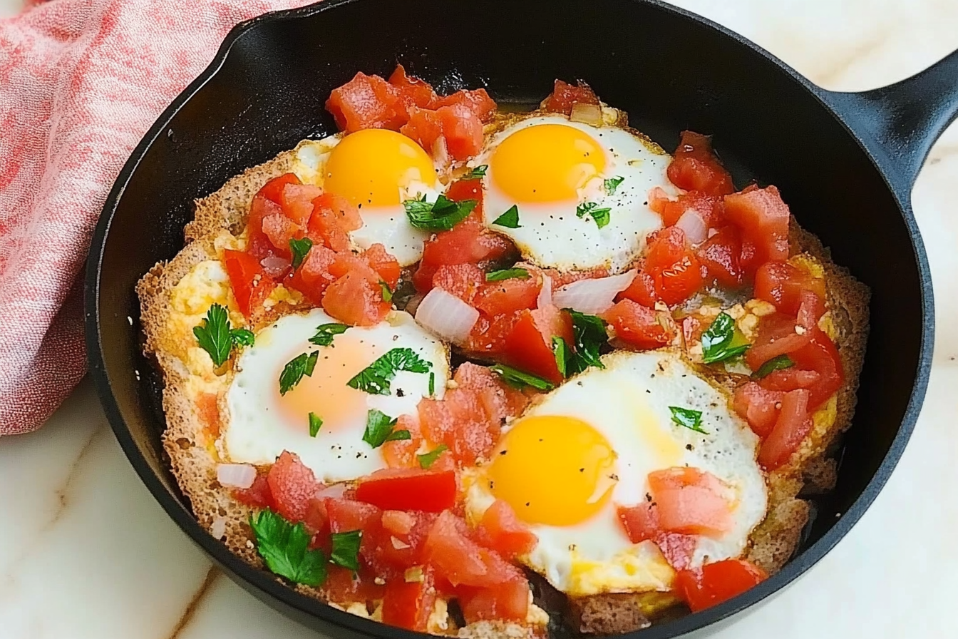 Oeufs brouillés à la tomate