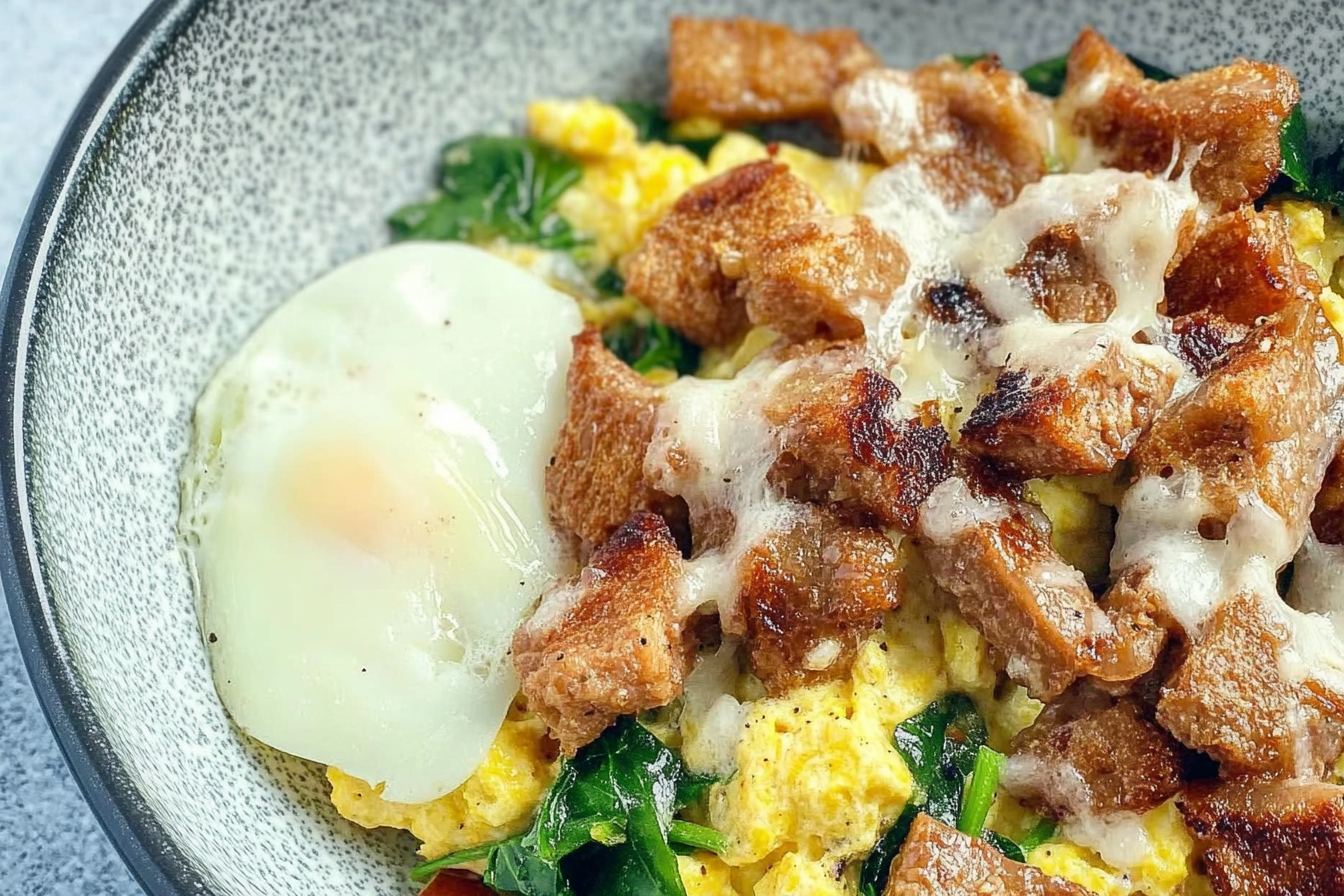 Oeufs brouillés à l'oignon