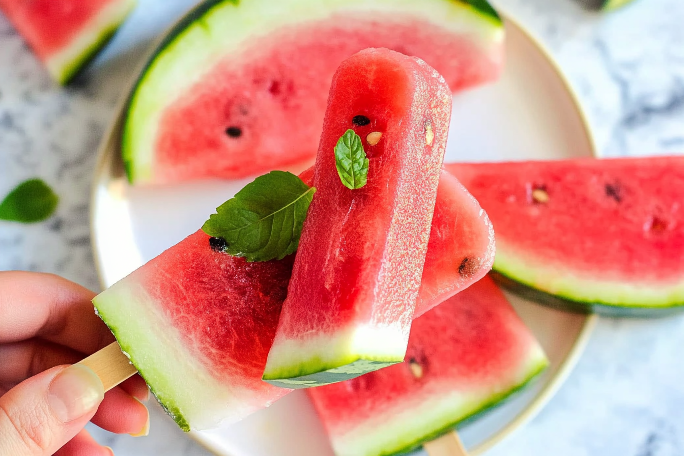 Pops de pastèque sans sucre