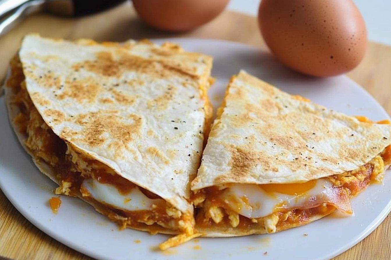 Quesadillas au poulet et œuf