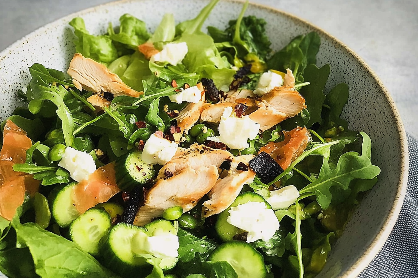 Salade de poulet et fromage