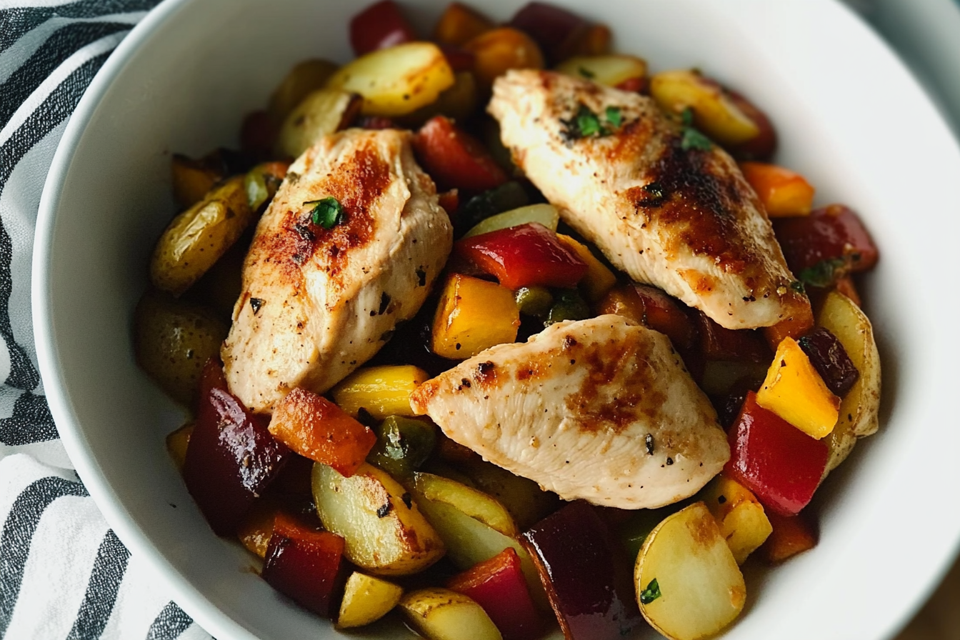 Sauté de pommes de terre et légumes
