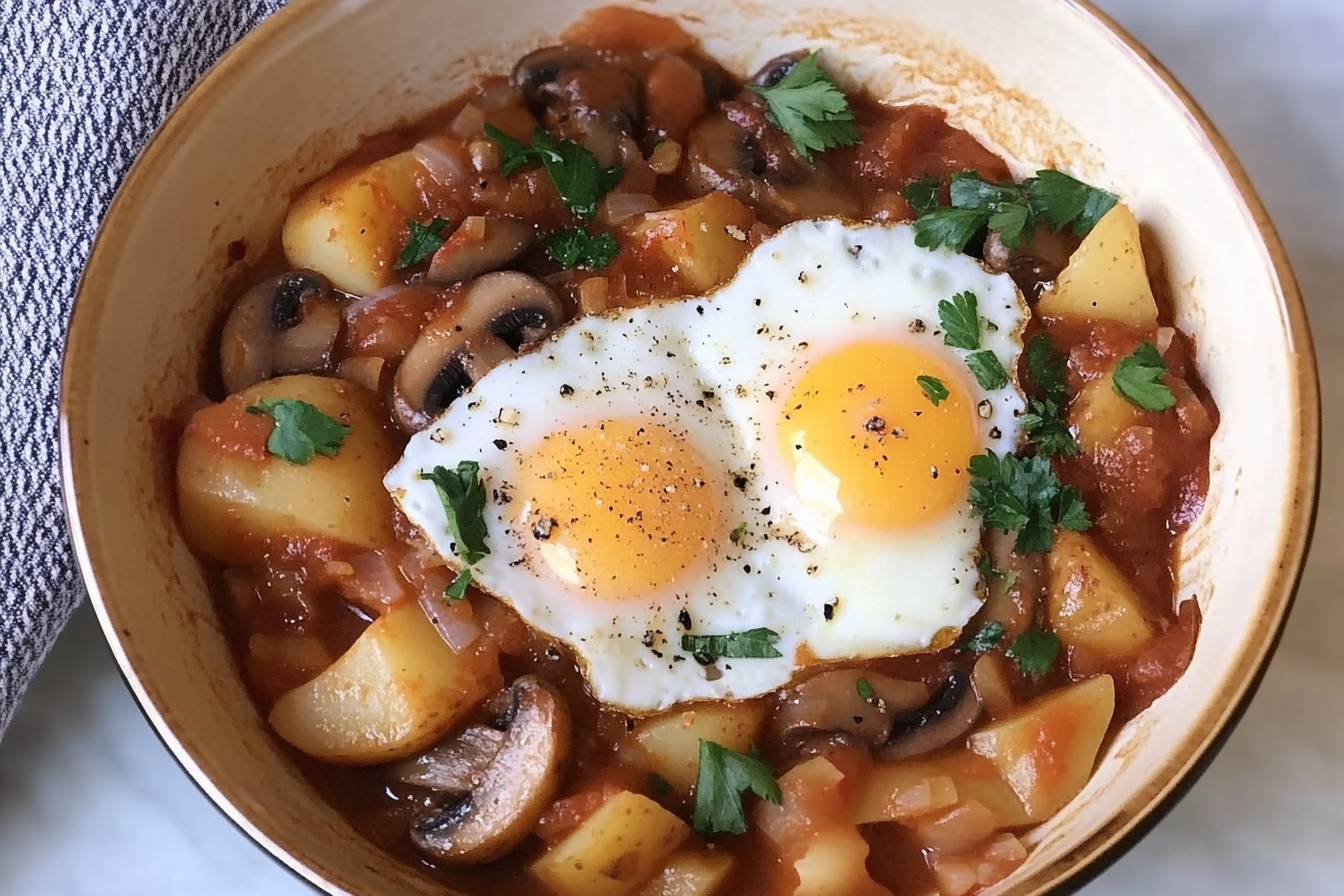 Sauté de pommes de terre et œufs