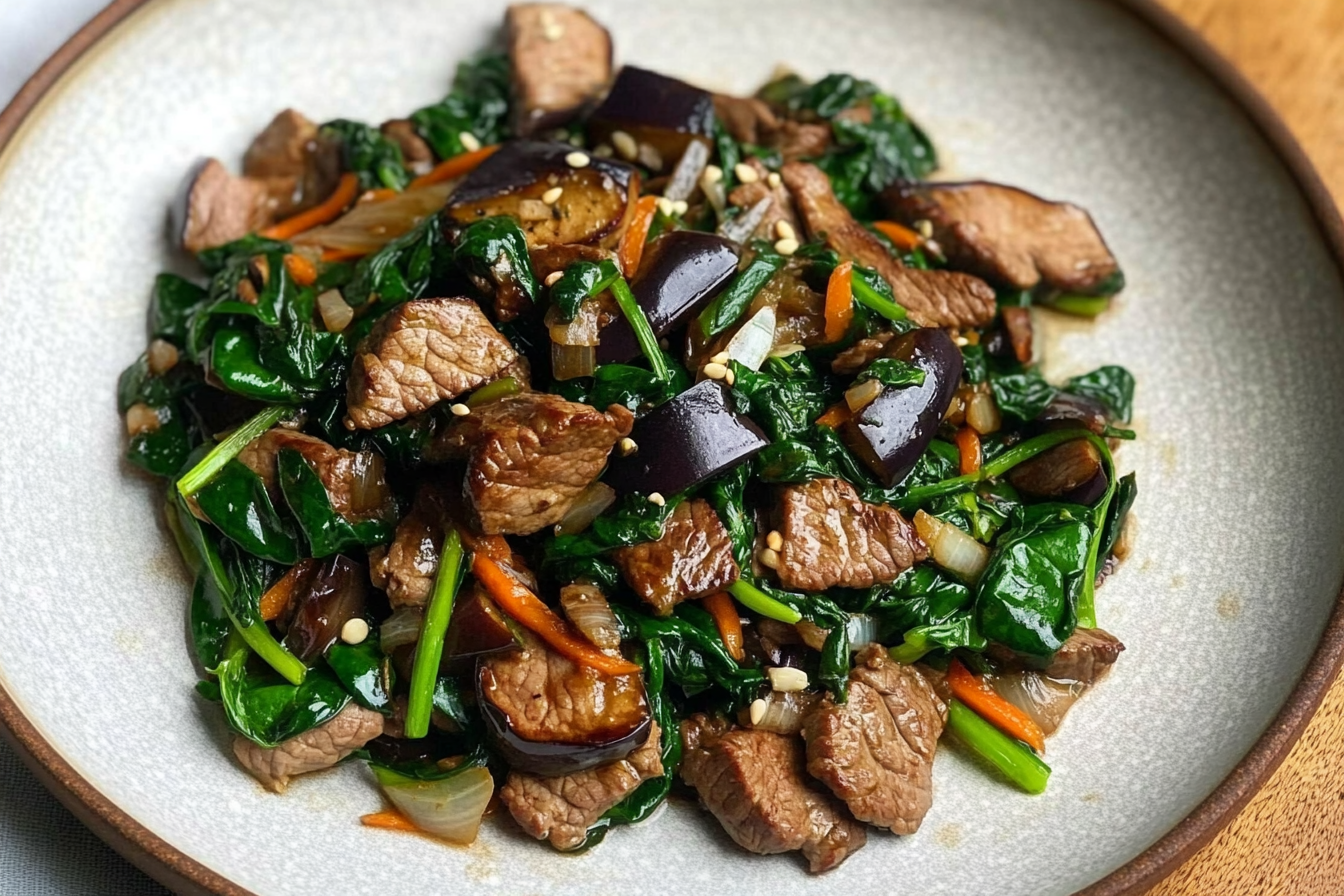 Sauté de veau aux épinards
