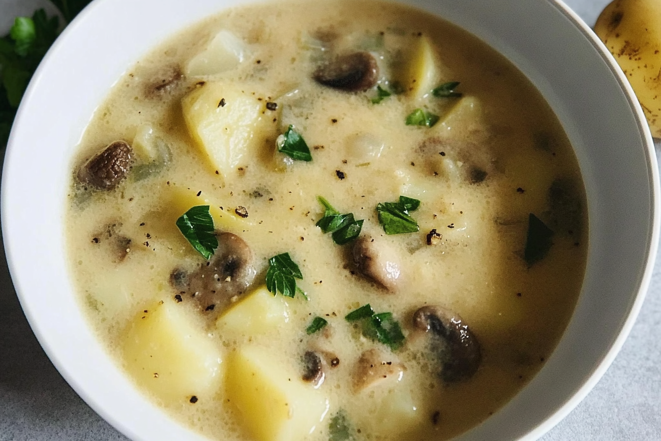 Soupe crémeuse de pommes de terre