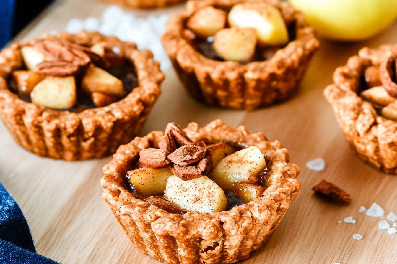 Tartaletas de manzana y cacahuète