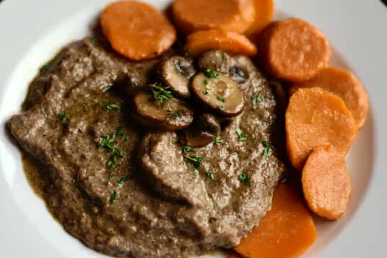 Ternè remplie à la sauce champignon