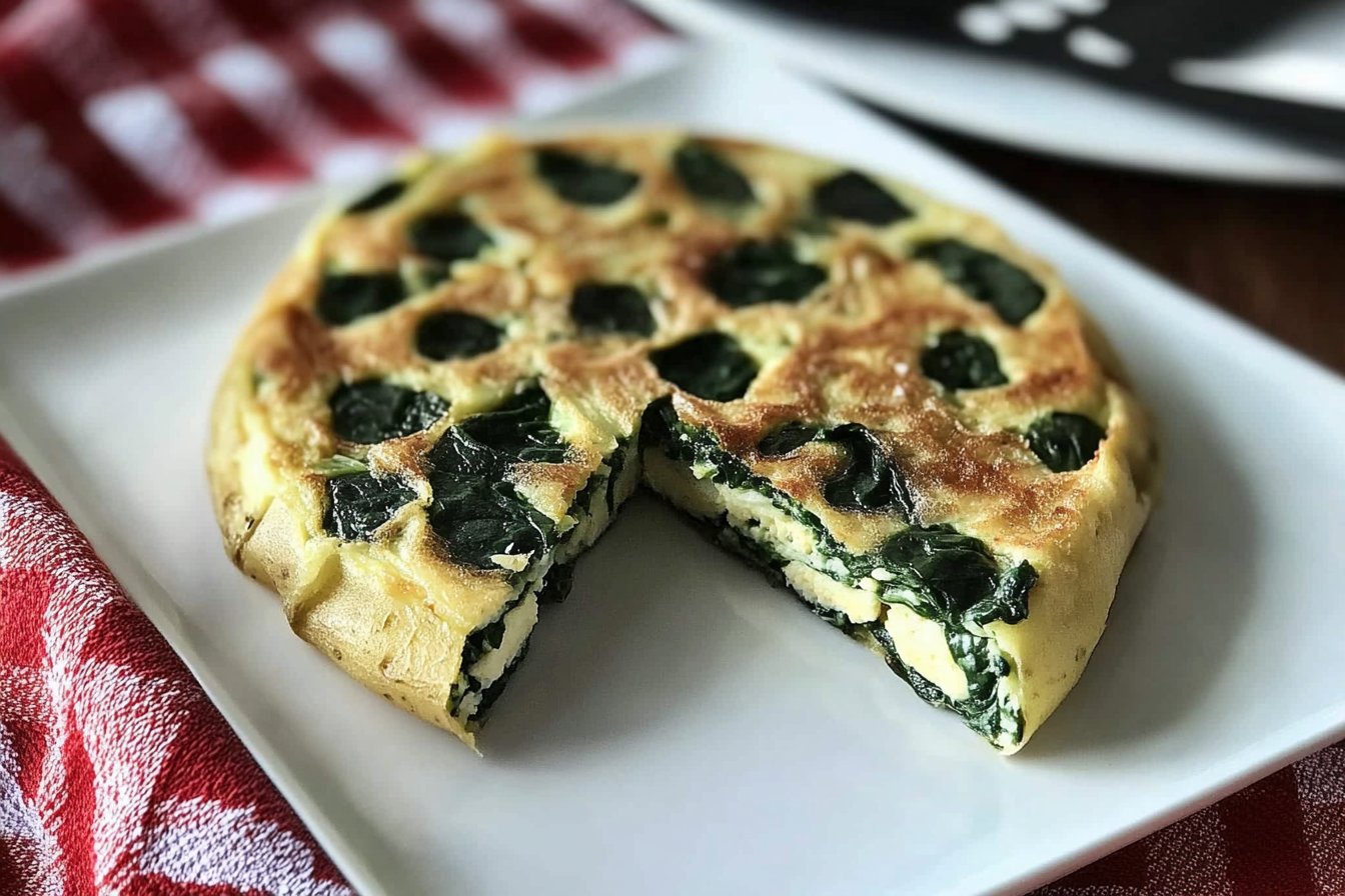 Tortilla de patatas et épinards