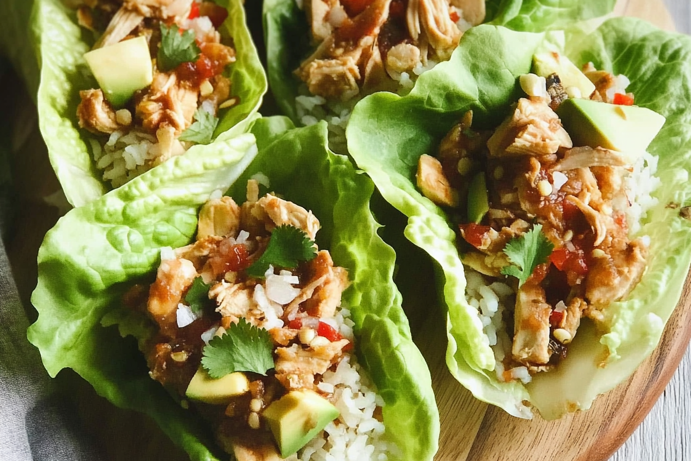 Wraps de laitue au poulet
