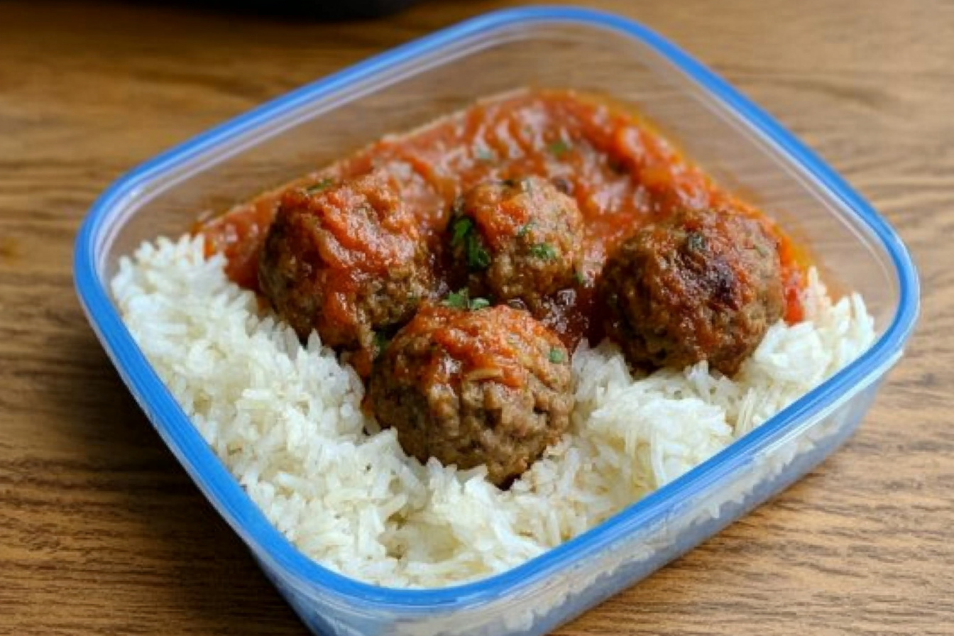 Boulettes de viande et riz