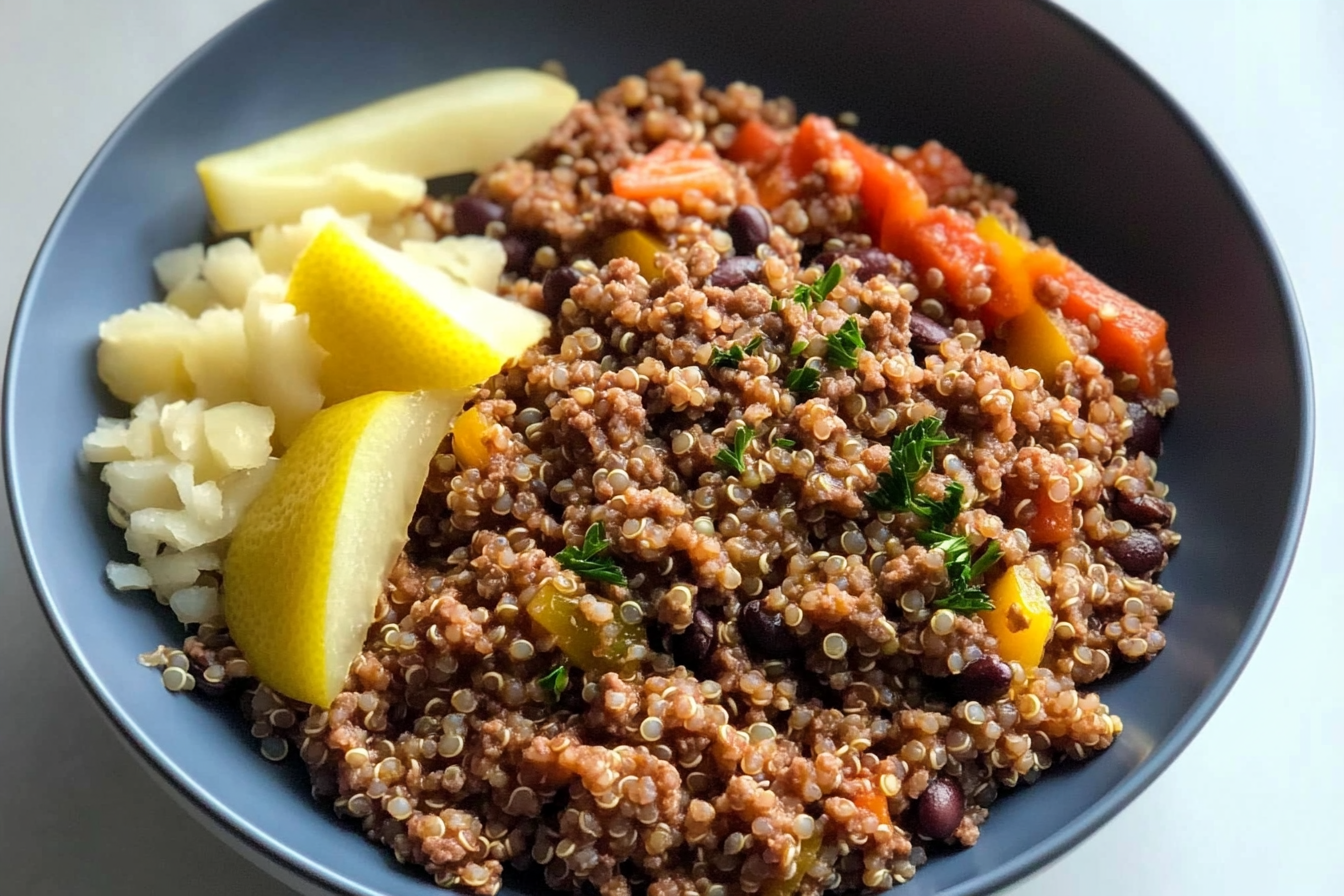 Bowl de quinoa et viande