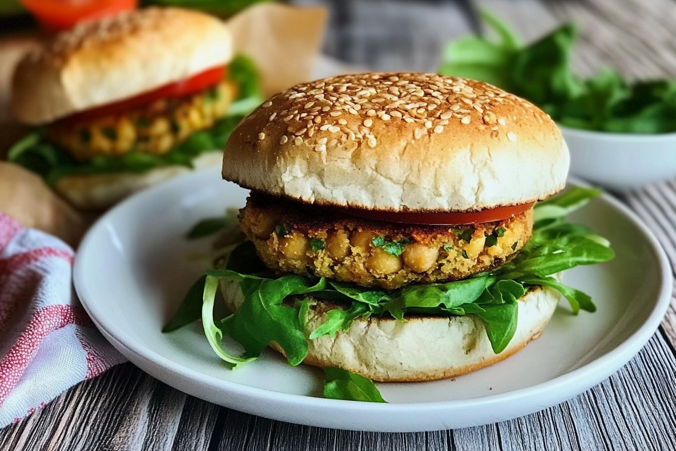 Burger de garbanzos maison