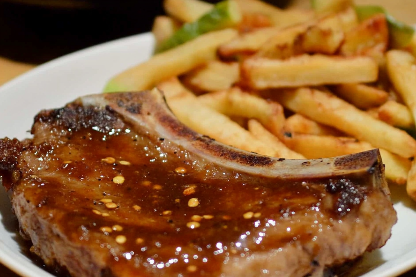Chuletón de ternera barbacoa express
