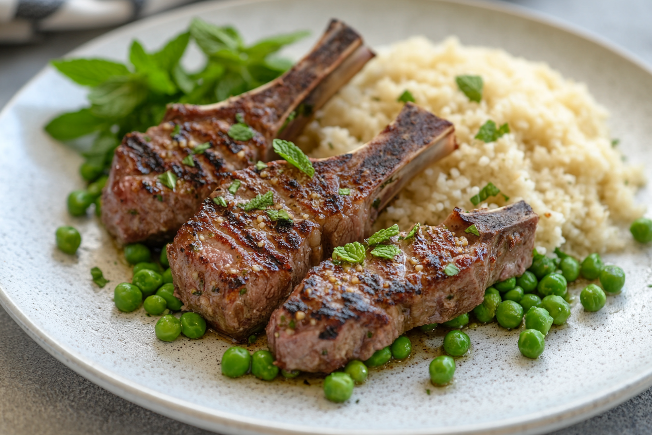 Côtelettes d'agneau au couscous