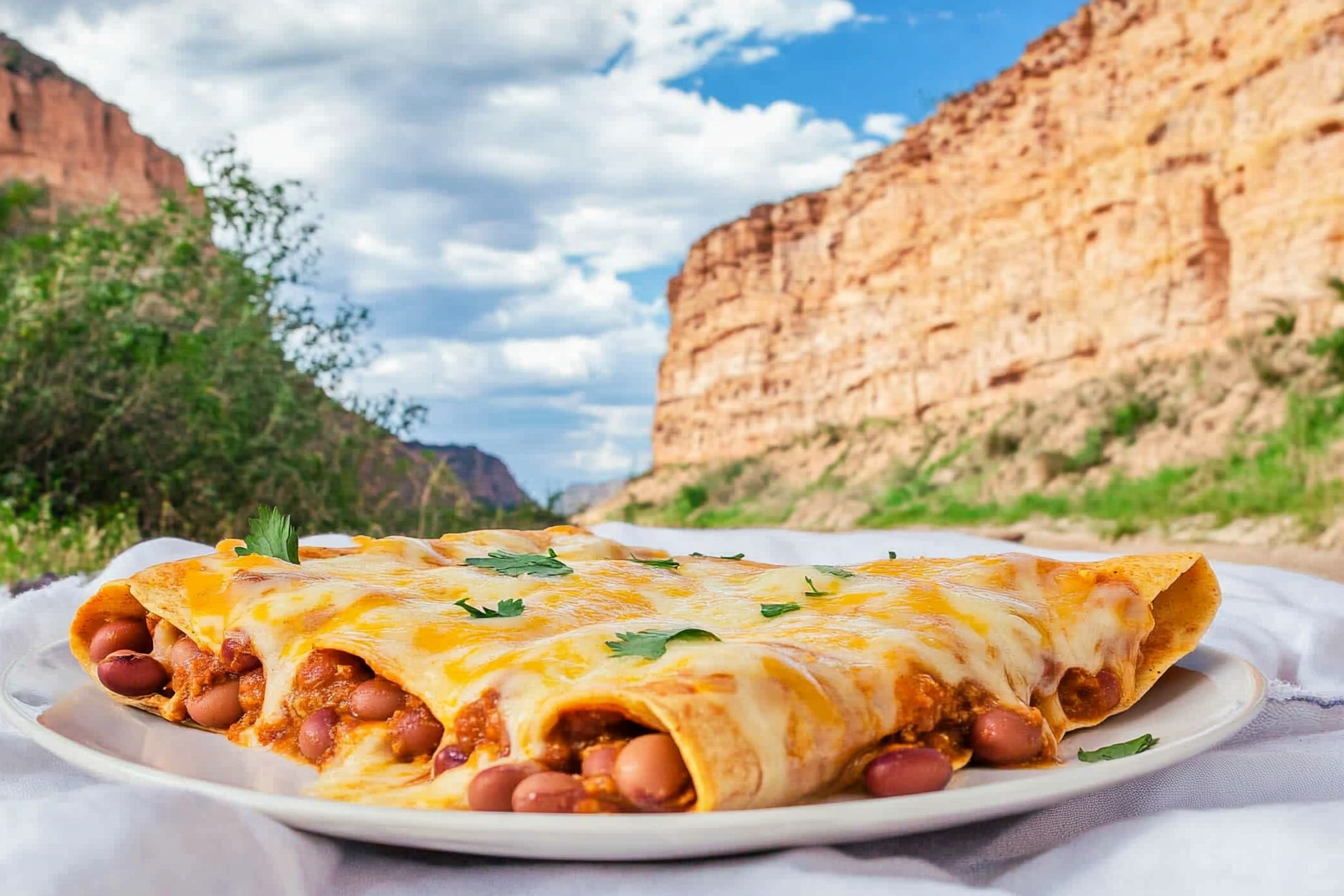 Enchiladas viande et haricots