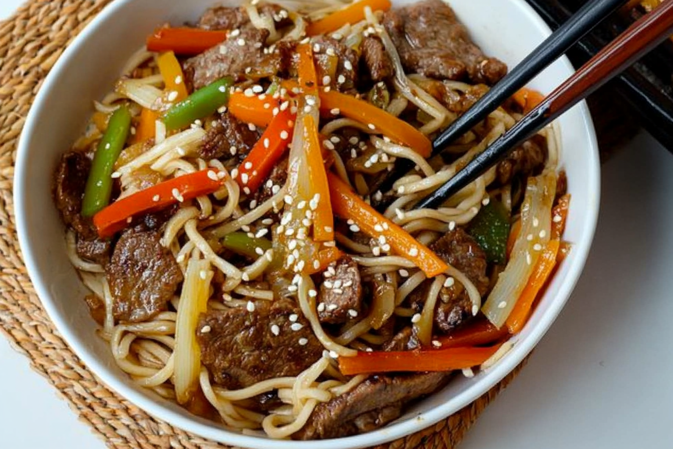 Fideos chinos à la viande