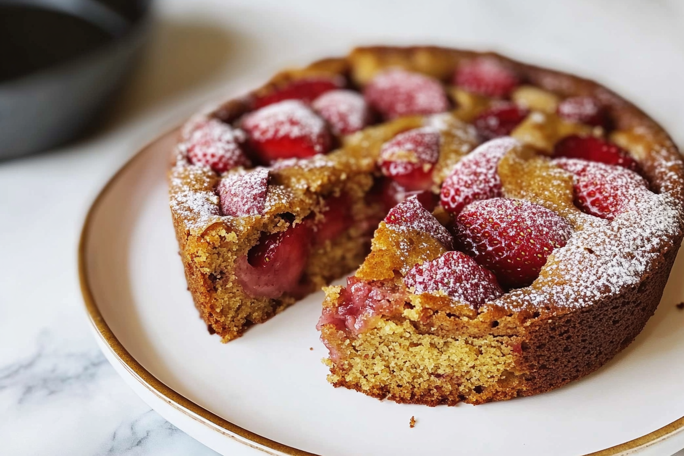 Gâteau aux fraises moelleux