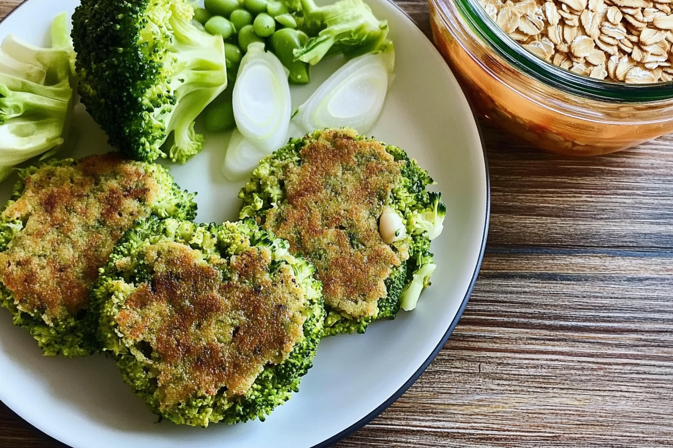 Hamburgers de brocoli et haricots blancs