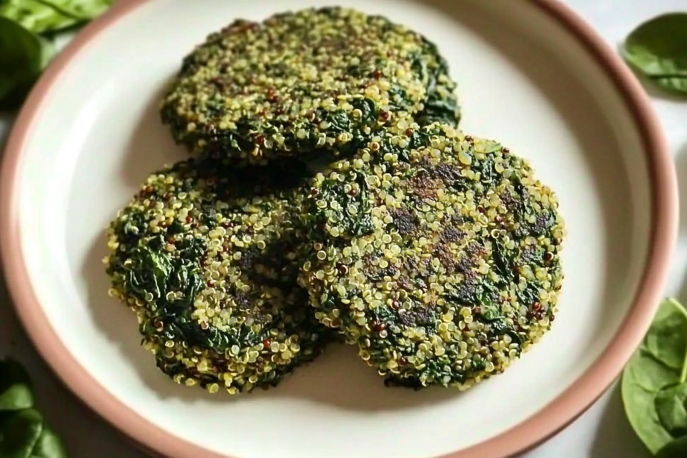 Hamburgers de quinoa et épinards