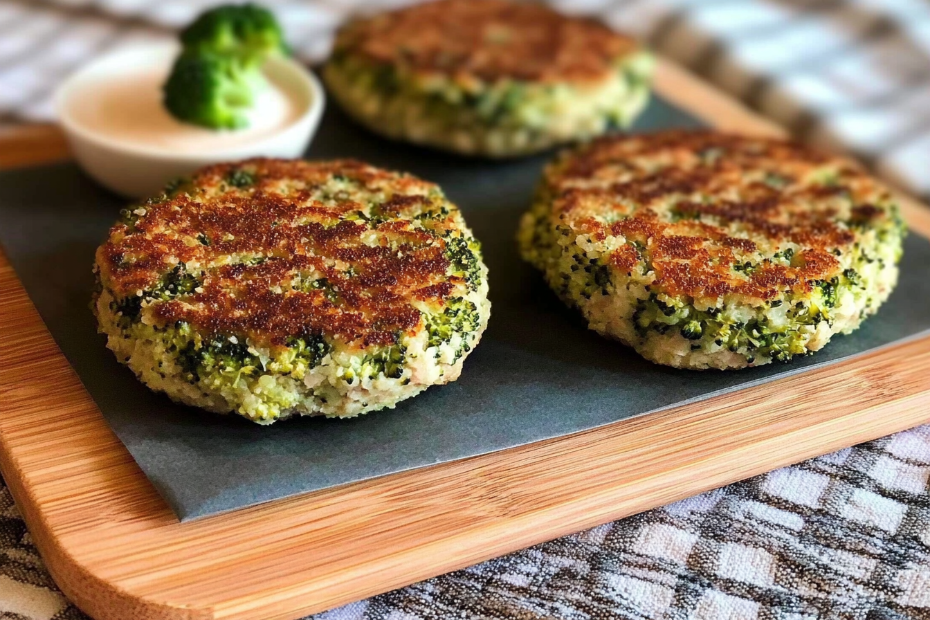 Hamburgers de thon et brocoli